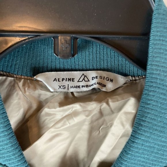 Alpine Design Puffer Vest Jacket Women's XS Teal Full Zip Shortie Quilted 7180 - Picture 2 of 8